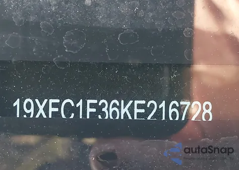 2019 Honda Civic Ex from USA, damaged, VIN 19XFC1F36KE216728